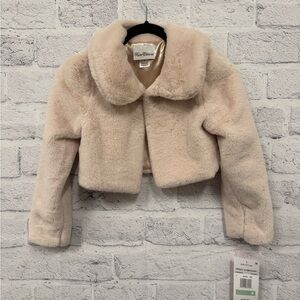 Rare Editions Plush Cream Jacket Girls Size 8